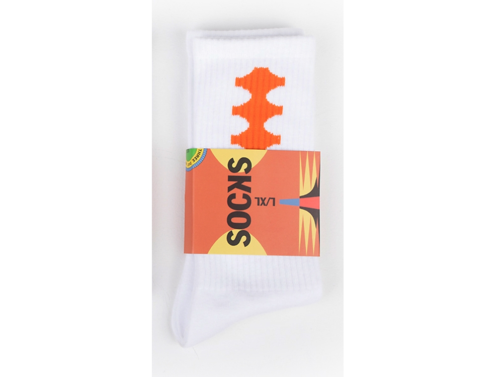 BKS X Rapapawn collab socks White / Orange